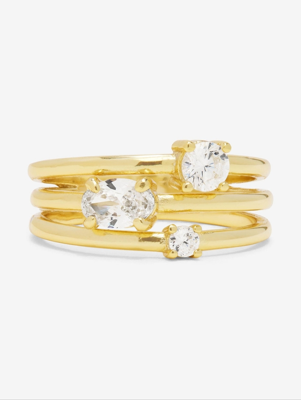 Melinda Maria Nina Stacked Ring - Gold New Size 6 New ✨️FIRM